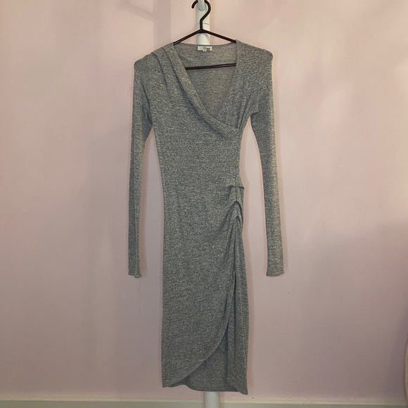 Long Sleeve Grey Dress - Picture 2 of 3